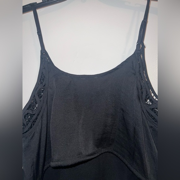 Free people dainty black satin top size XS - Picture 7 of 9